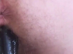 素人, デカ尻, 巨大クリトリス, ディルド, 毛深い, オナニー, 一人, オッパイの