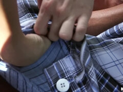 Enthousiasteling, Kont, Blond, Bruinharig, Natuurlijke tieten, Tatoeage, Tieten likken, Bekijker