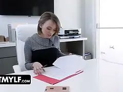 Afrikai, Cumizás, Ébenfekete, Hd, Fajok közötti, Érett feleség, Iroda, Titkárnő