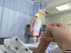 Anal, Stor kuk, Avsugning, Långt ner i halsen, Handjobb, Sjuksköterska, Shemale, Tuttar