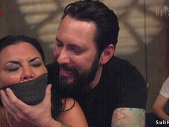 Bdsm, Bondage, Brunett, Fetisch, Gapande, Man, Milf, Orgie