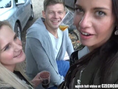 Blond, Kukk suging, Bil, Fetisj, Synsvinkel, Offentlig, Barbert, Trekant