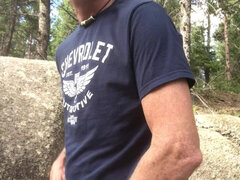 Pornstar Adam Kaye Jacks off in the Woods