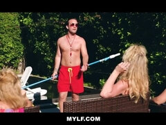 Stor kukk, Barmfager, Cougar, Gruppe, Hd, Husfrue, Naturlige bryster, Kone