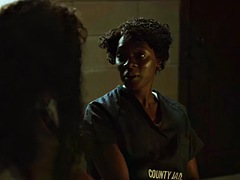 Black lesbian prison guard gets pussy licked and fingered