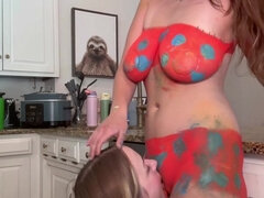 Zoey Uso And Madelynn May In Egirl Body Paint Trend Gone Wild
