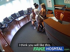 Naughty Nurse joins Doctors in a steamy POV threesome for the first time