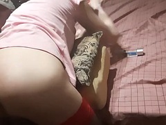 Leie, Sadomasochismus, Crossdresser, Hardcore, Masturbation, Transfrau, Überraschung, Spielzeuge