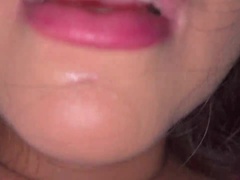 Perverted stepbrother masturbates behind his stepsister's back while he teases her ass