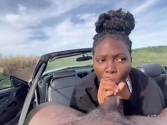 Belle grosse femme bgf, Voiture, Attrapée, Noir ébène, Police, Public