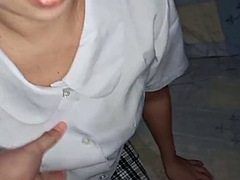 Asiatisk, Vacker, Creampie, Filippinsk kvinna, Pov, Student, Tonåring, Tuttar