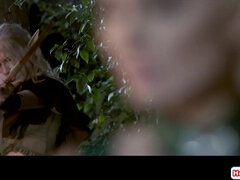 큰 가슴, 깊은목구멍, 밀프, 야외의, 성전환자