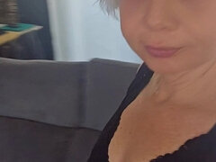 素人, ブロンド, お婆さん, 自家製, 一人