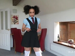 Tumma, Hd, Luonnolliset tissit, Pillu, Soolo, Stripata, Kiusaus, Univormu