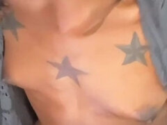 素人, アナル, デカチン, 黒人, ディルド, オナニー, 一人, タトゥー