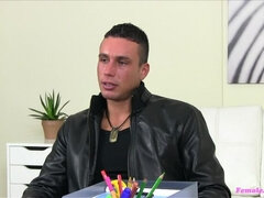 Enthousiasteling, Kont, Hondjeshouding, Vrouw, Likken, Kantoor, Kut duiken