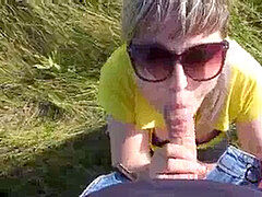 Amatéři, Kuřba, Creampie, Stříkání spermatu, Honění, Orgasmus, Venku, Na veřejnosti