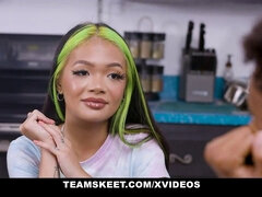 Schönheit, Grosser schwanz, Schwarz, Braunhaarige, Schwanz, Hardcore, Natürlichen titten, Muschi