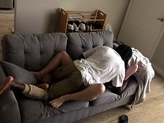 Grosser schwanz, Schwarz, Blasen, Schwanz, Handjob, Hardcore, Zierlich, Ablutschen