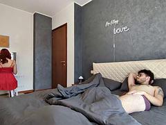 Amatör, Stor kuk, Avsugning, Creampie, Sperma shot, Hardcore, Rödhårig, Styvmamma