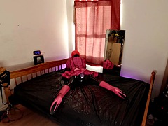 Sissy maids self bondage with violin and ballet boots