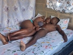 Kenyan wife savors the delight of mounting and riding a stiff black shaft