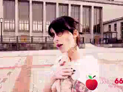 Amatør, Sperm skott, Tysk, Utendørs, Petite, Offentlig, Tynn, Tenåring