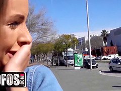 (kinuski) gets (jordis) b. cream all over her face in public - mofos