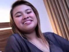 Chubby Thai babe getting her cunt pounded hard in POV