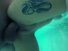 Soaking wet under water pool fuck starring Karma Rx