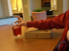 화장실, 드레스, 여자친구, 랑제리, 팬티들, 셀카, 빼빼한, 문신