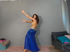Busty Cam Girl Belly Dancing Strip