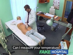 Lilith Lee, the busty blonde nurse, craves being a doctor's pet in this POV fakehospital video