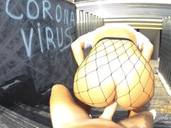 How we Struggle CORONAVIRUS - Risky Outdoor Romp & Internal Cumshot in Deserted Mansion