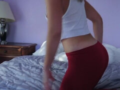 아마추어, 엉덩이, 침실, 금발의, 도기스타일, 수음, 자연적인, 피어싱