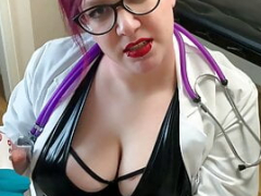Dr Abby heals your knob - Blowjob by Big beautiful women Goth doctor