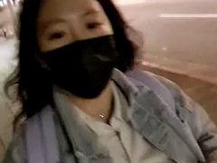 Amatör, Asiatisk, Stora tuttar, Kinesisk, Offentlig, Tuttar