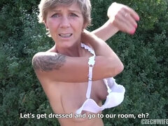 Czech Mature Blonde's Big Tits Swapped in Part 2