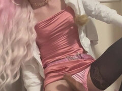 Enthousiasteling, Anaal, Sperma shot, Seksspeelgoed, Masturbatie, Alleen, Kousen