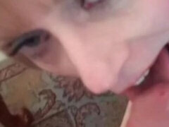 Enthousiasteling, Grote mammen, Blond, Pijpbeurt, Sperma shot, Huisgemaakt, Ruw, Vrouw