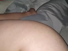 Stepmom without panties sits in bed with stepson