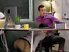 Elliot Finn and Scott have a secret affair in the office