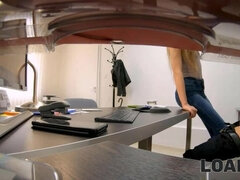 LOAN4K. Cute girl comes to obtain a loan and sex is the price for it