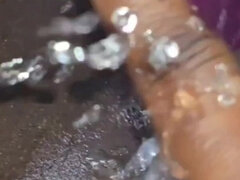 ぽっちゃり, 黒人, 女, 自家製, オナニー, 淫乱熟女, 一人, おもらし