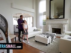 Sperma, Dochter, Lul, Handbeurt, Hardcore, Gezichtspunt, Tiener, Tieten likken