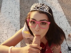 Tussi, Grosser arsch, Grosser schwanz, Brille, Hd, Lesbisch, Orgasmus, Pov