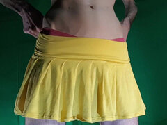 Yellow Miniskirt with Yellow Shorts