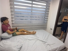 18, 아마추어, 항문, 아시안, 큰 엉덩이, 큰 가슴, 크림파이, 분출