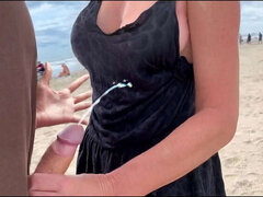 Playa, Mamada, Corridas, Polla, Pajear, Madres para coger, Pov, Público