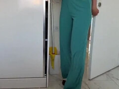 Stepmom Helps Stepson Cum on Her Feet While Cleaning - Footjob & Taboo Fun